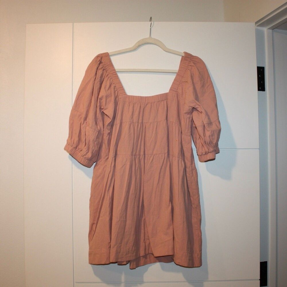 American Threads Blush Ruffle Dress